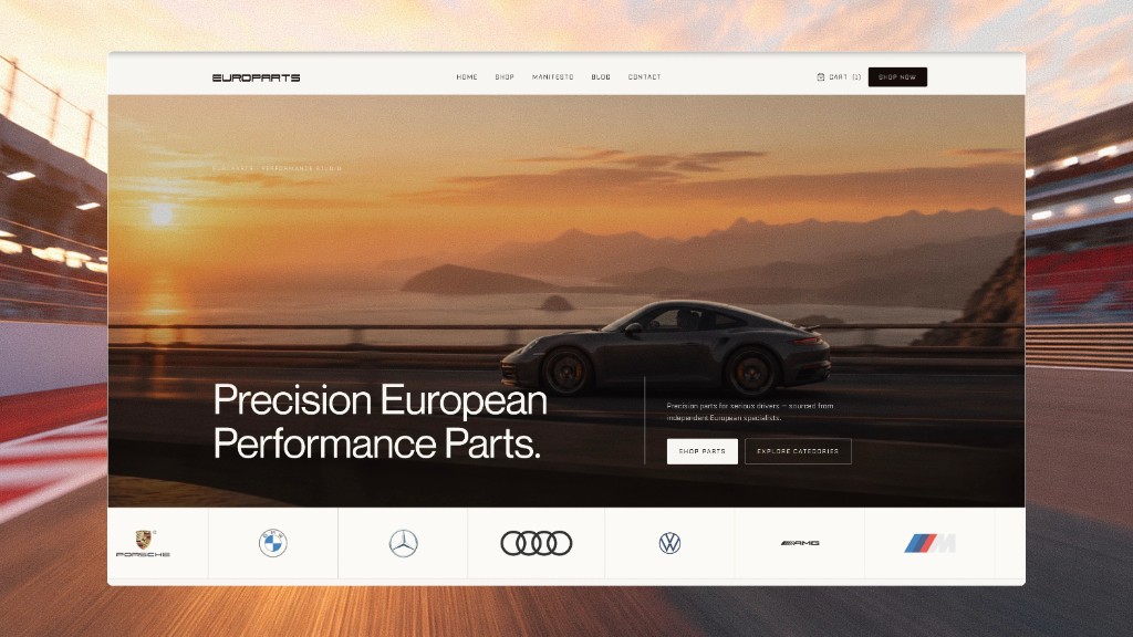 Premium auto parts store preview